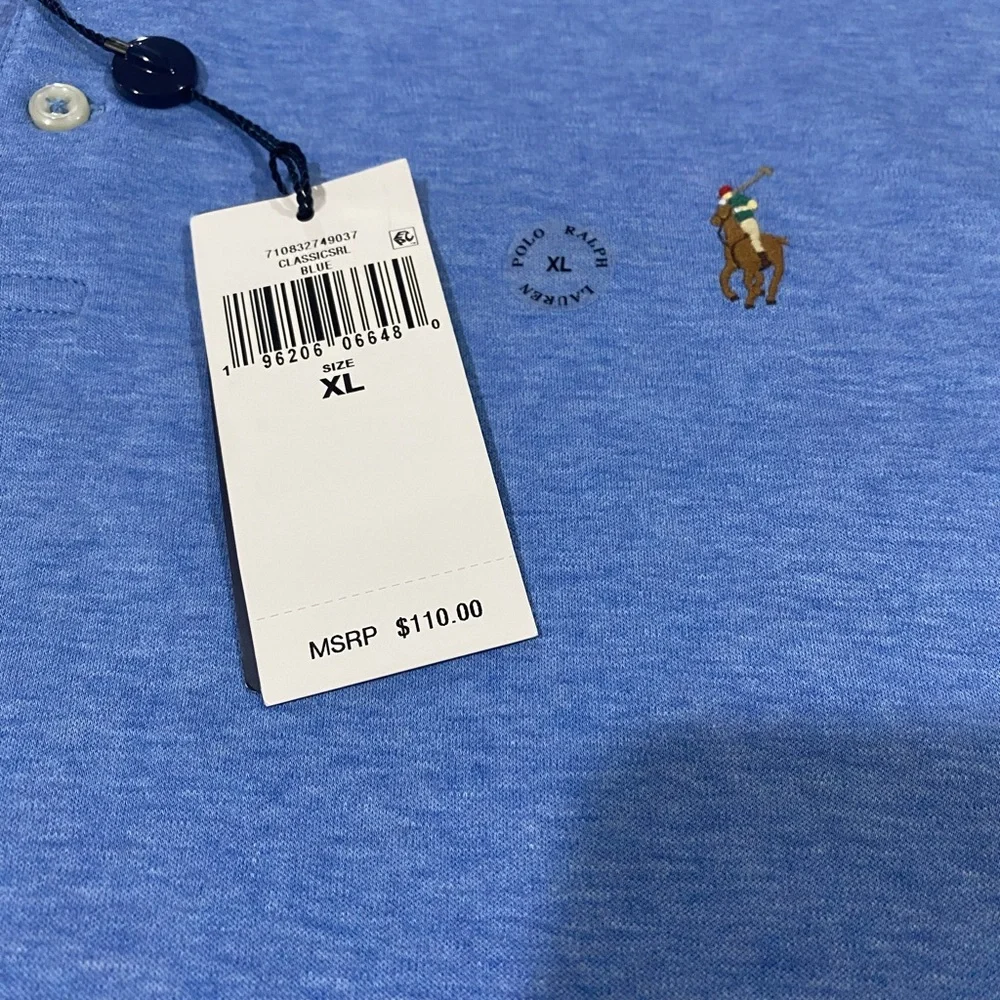 Polo by Ralph Lauren Men's Blue Polo Shirt - Picture 4 of 6